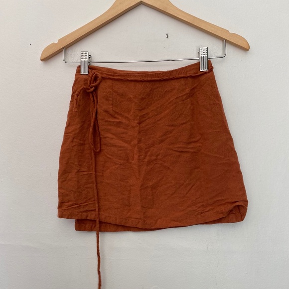 Rust Mini Skirt - Picture 3 of 4
